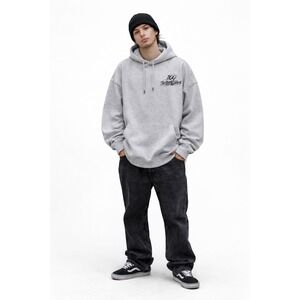 100 THIEVES Oversized Heavyweight Hoodie 3X Gray Streetwear Skater Gamer‎